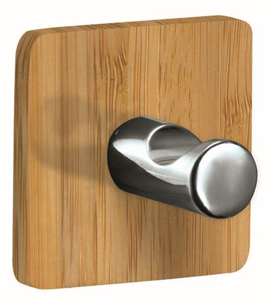 Kleine Wolke Timber věšák na ručník chrom-dřevo 5879202887
