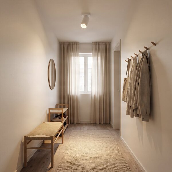 Stropní lampa Arcchio, Brinja, stmívatelné, Bílá, Chodba, Hliník, Moderní