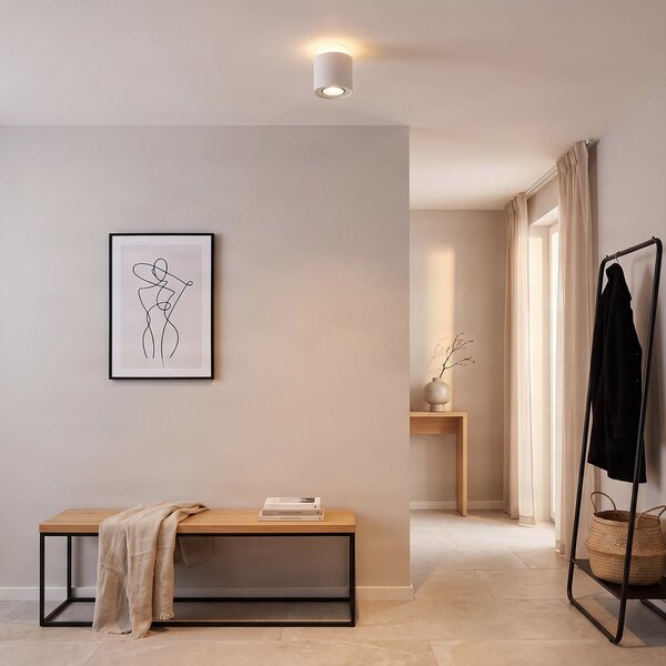 Stropní Lampa Arcchio, Walisa, stmívatelné, Bílá, Obývací pokoj, Hliník, Moderní