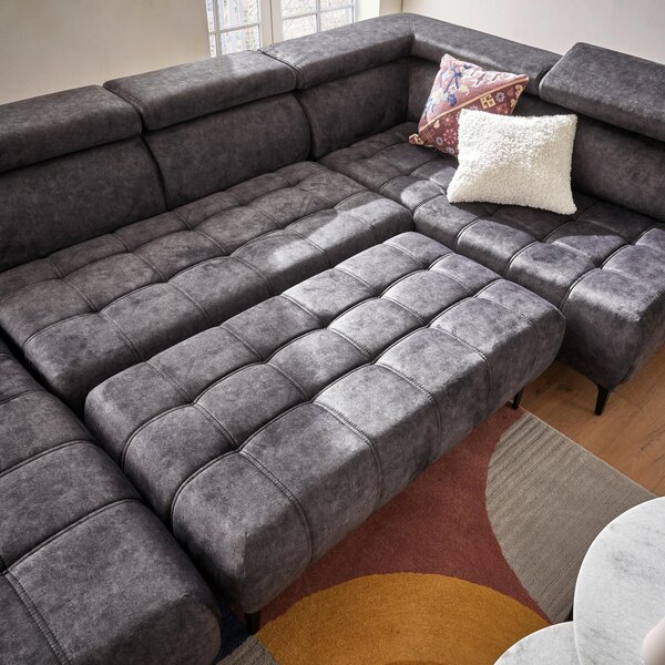 SEDACÍ SOUPRAVA, textil, barvy grafitu Stylife - Sedací soupravy