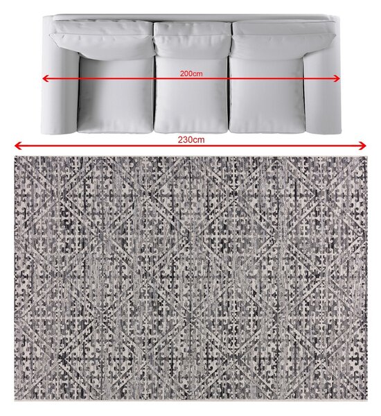 Koberec Breeze beige/charcoal grey 160x230 cm