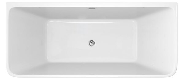 BPS-koupelny Volně stojící akrylátová vana ke stěně SOFIA 515A 140x75 cm bílá, odtokový komplet chrom