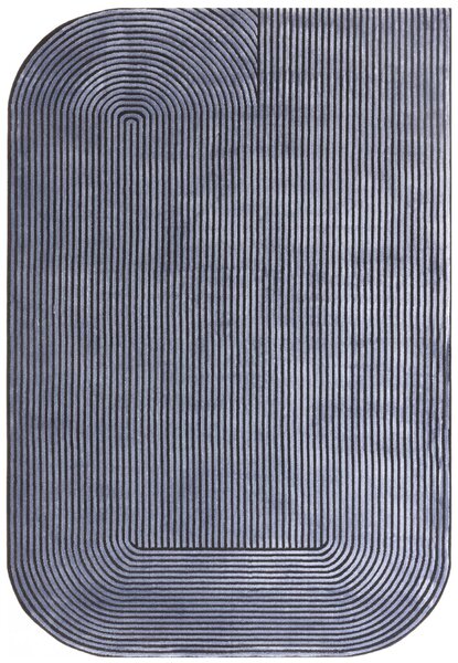 Tribeca Design Kusový koberec Zoom Shape Black Navy Rozměry: 160x230 cm