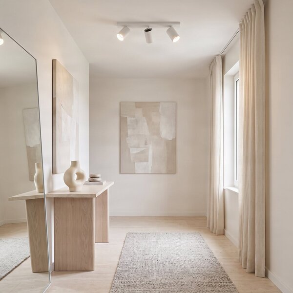 Stropní lampa Arcchio, Brinja, stmívatelné, Bílá, Chodba, Hliník, Moderní