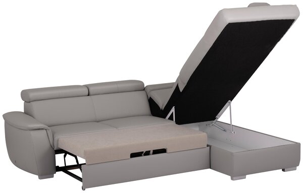 SEDACÍ SOUPRAVA, textil, kůže, platinová Celina Home - Sedací soupravy