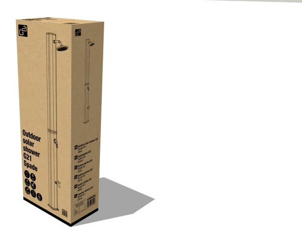 G21 Solární sprcha G21 Spade 60 l, černá G21-63909206