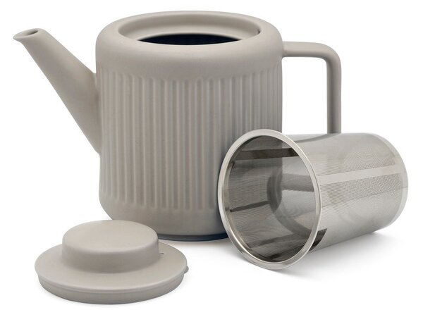 Šedá porcelánová konvice na čaj se sítkem 1,2 l Skagen – Bredemeijer