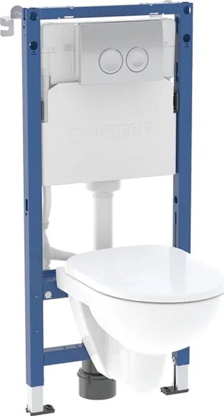 Geberit Duofix Basic wc souprava s mísou, sedátkem a tlačítkem 118.341.21.3