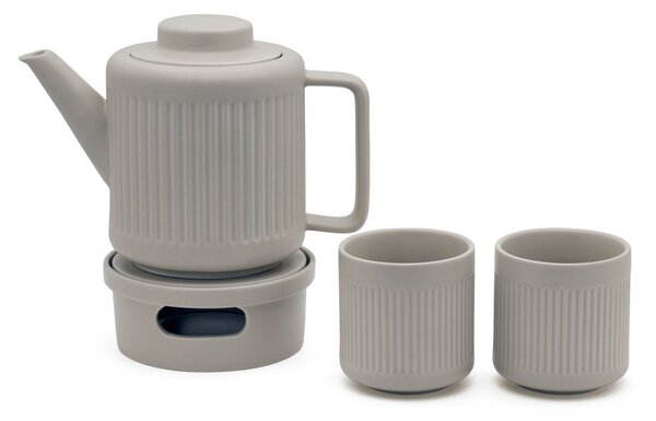 Šedá porcelánová konvice na čaj se sítkem 1,2 l Skagen – Bredemeijer