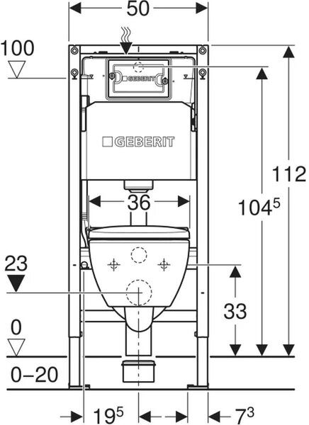 Geberit Duofix Basic sada mísa s prkénkem a podomítkovým modulem 118.345.00.3