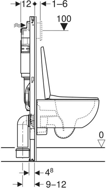 Geberit Duofix Basic sada mísa s prkénkem a podomítkovým modulem 118.345.00.3