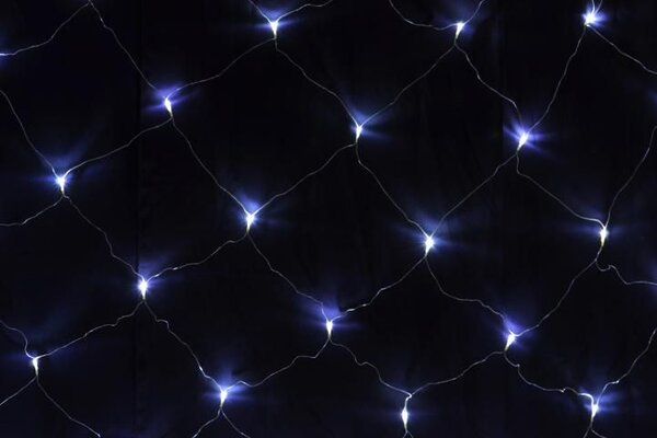 Světelná síť s LED diodami 3 x 3 m, 128 LED, studeně bílá