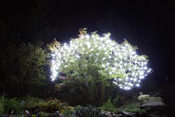 Světelná síť s LED diodami 3 x 3 m, 128 LED, studeně bílá