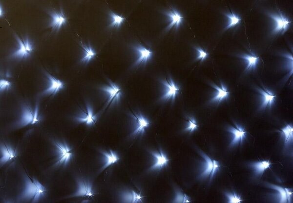 Světelná síť s LED diodami 3 x 3 m, 128 LED, studeně bílá