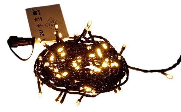 DiLED světelný řetěz 100 LED teple bílá + napájení