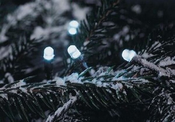 Venkovní LED světelný řetěz 40 m, 400 LED, studená bílá