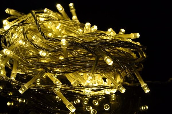 Vánoční LED řetěz 5 m, 50 diod, teple bílý