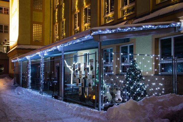 Vánoční LED řetěz 18 m, 200 LED, teple bílý
