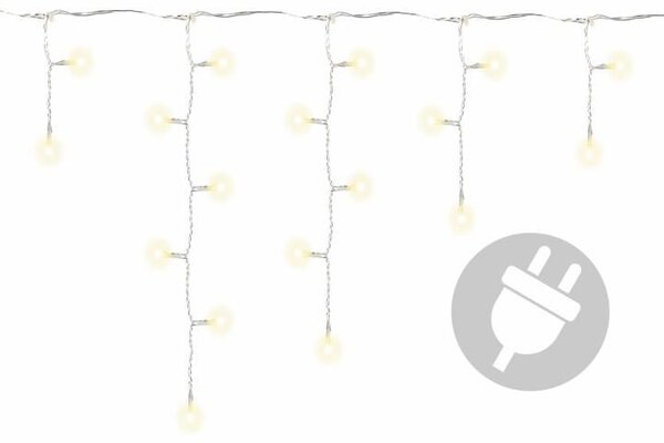 Vánoční světelný déšť 7,8 m, 400 LED, teple bílý