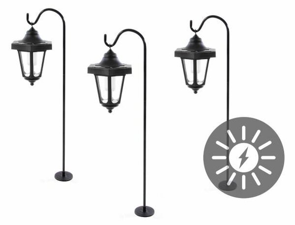 Zahradní sada solárních LED luceren, 3 ks
