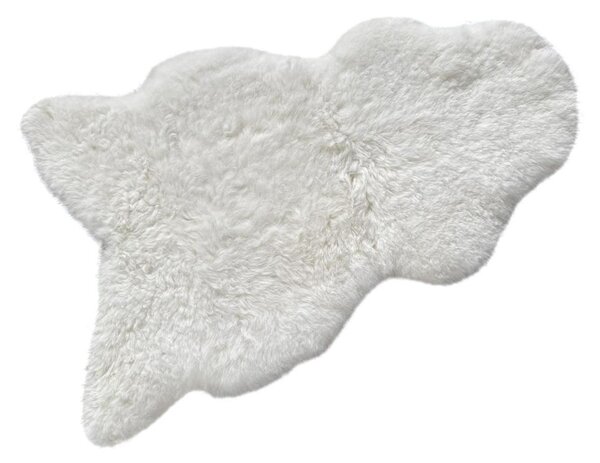 Islandská jehněčí kůže, bílá, přírodní, střižený chlup, velikost III