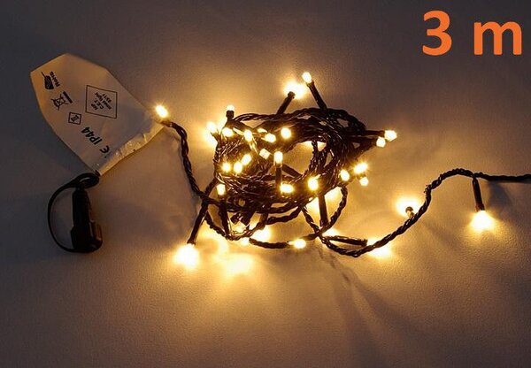 DiLED světelný řetěz 40 LED teple bílá + napájení