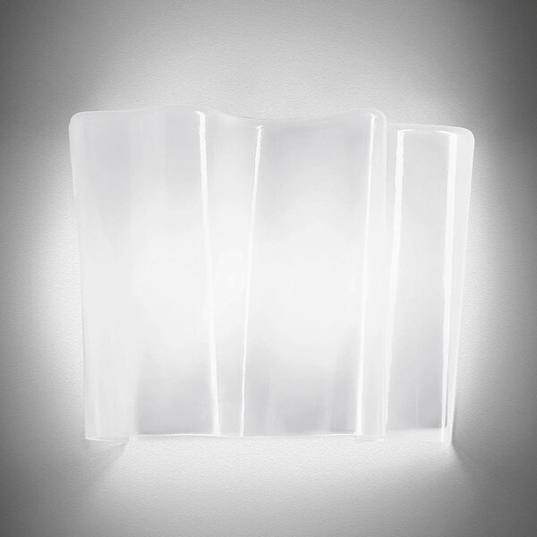 Artemide Logico Mini nástěnné světlo šířka 25,3 cm, stmívatelný, Bílá / opál, Obývací pokoj / jídelna, Sklo, Design