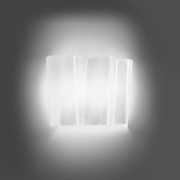 Artemide Logico Mini nástěnné světlo šířka 25,3 cm, stmívatelný, Bílá / opál, Obývací pokoj / jídelna, Sklo, Design