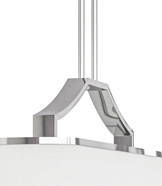 Open Design OR84849 - Lustr na tyči GERDO OVALE 6xE14/12W/230V lesklý chrom/bílá