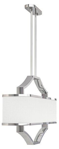 Open Design OR84849 - Lustr na tyči GERDO OVALE 6xE14/12W/230V lesklý chrom/bílá