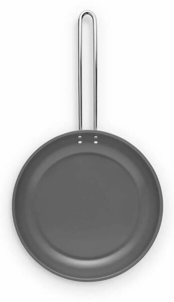 Eva Trio Laser Titanium Pánev 28 cm, 90% recyklovaná nerezová ocel, sendvičové dno, titanový povrch bez PFAS, na indukci, Eva Solo