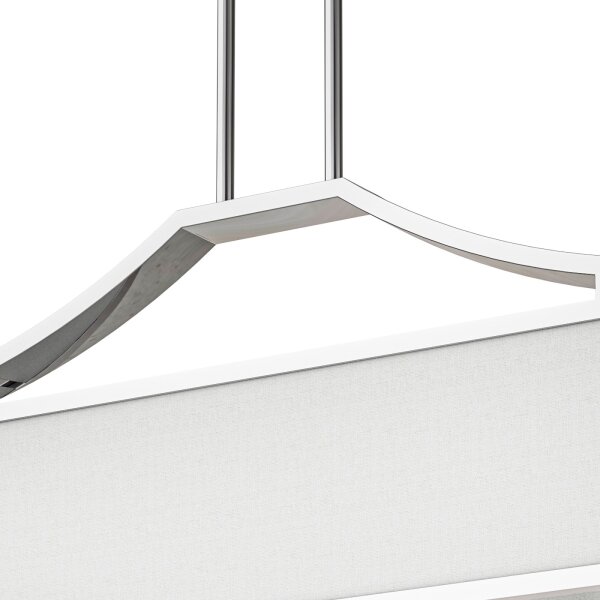 Open Design OR84849 - Lustr na tyči GERDO OVALE 6xE14/12W/230V lesklý chrom/bílá