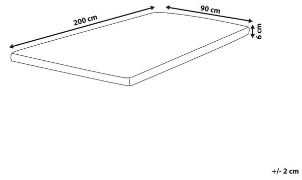 Vrchní matrace z paměťové pěny DAZZEL 90 x 200 cm