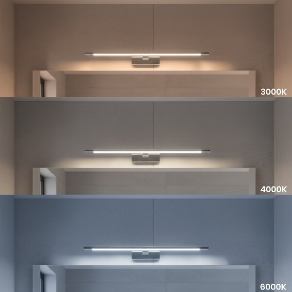LED Koup. osvětl. zrcadla KLIMT LED/12W/230V 3000/4000/6000K 60 cm IP44 l. chrom