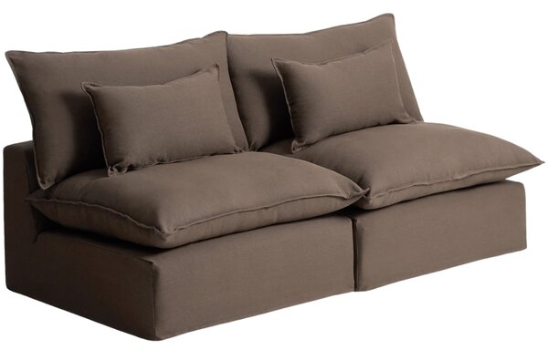 Kave Home Hnědá pohovka Anarela 220 cm s odnímatelným potahem