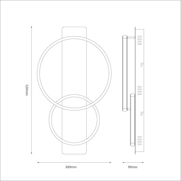 LED Stropní svítidlo ROWENA LED/14W/230V černá/hnědá