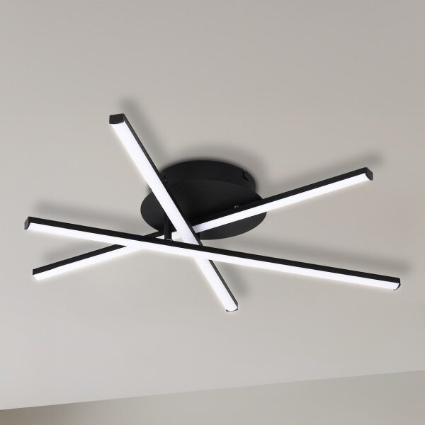 LED Stropní svítidlo STICK LED/12W/230V černá