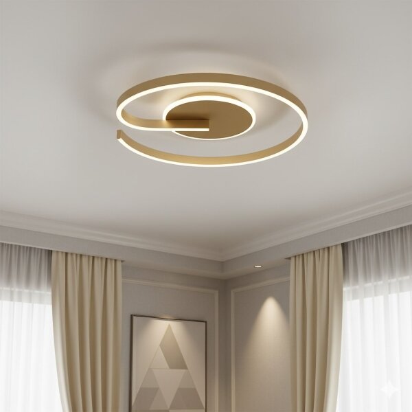 LED Stropní svítidlo LORENZO LED/22W/230V pr. 50 cm zlatá