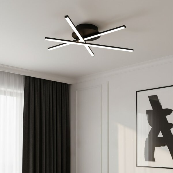 LED Stropní svítidlo STICK LED/12W/230V černá