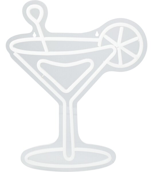 H & S COLLECTION Dekorace svítící nástěnná 30 × 38 cm coctail citron KO-NE1100230citr
