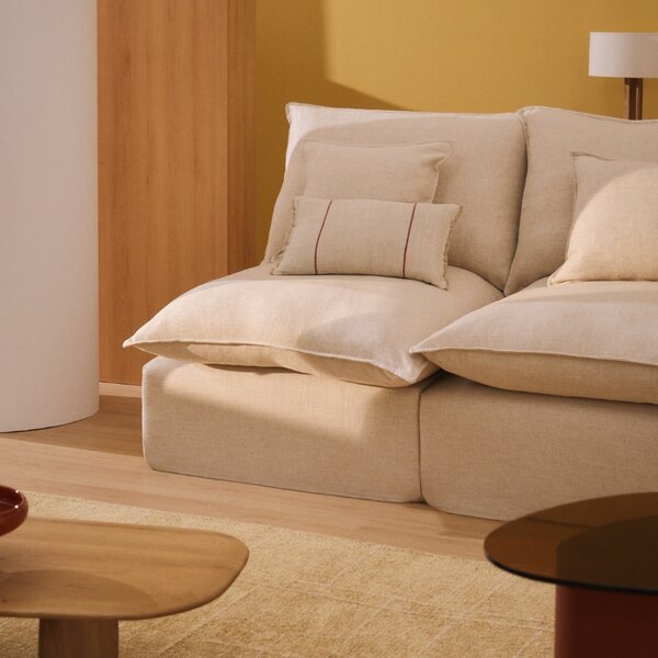 Kave Home Béžová pohovka Anarela 220 cm s odnímatelným potahem