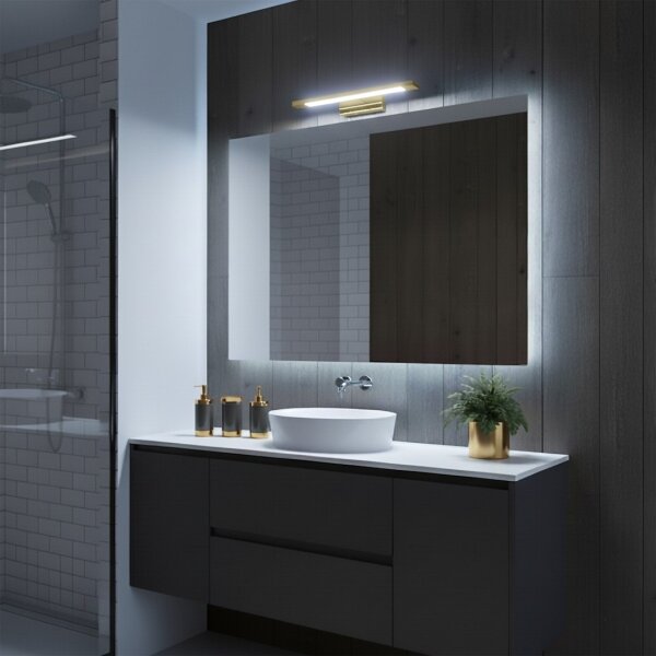 LED Koup. osvětlení zrcadla KLIMT LED/8W/230V 3000/4000/6000K 40 cm IP44 zlatá