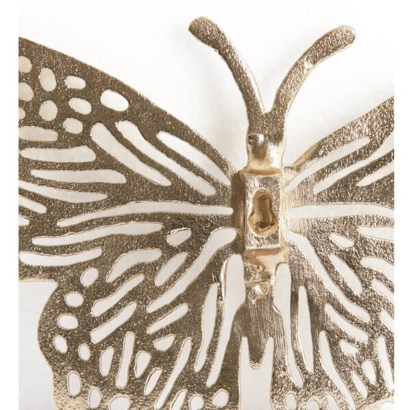 Kovová nástěnná dekorace 26x16 cm Butterfly – Light & Living