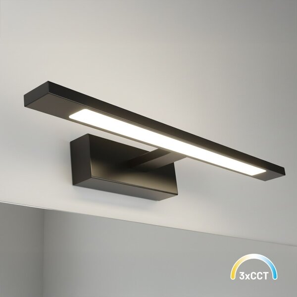 LED Koup. osvětlení zrcadla KLIMT LED/8W/230V 3000/4000/6000K 40 cm IP44 černá