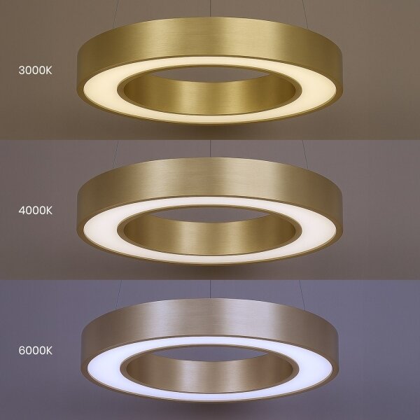 LED Lustr na lanku UNION LED/40W/230V 3000/4000/6500K pr. 40 cm zlatá