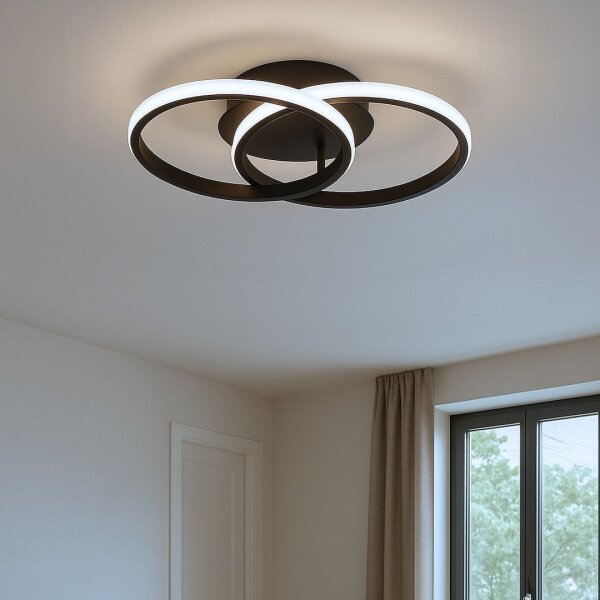 LED Stropní svítidlo TITANO LED/12W/230V černá