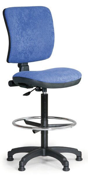 Pracovní židle Milano II s opěrkou nohou, modrá