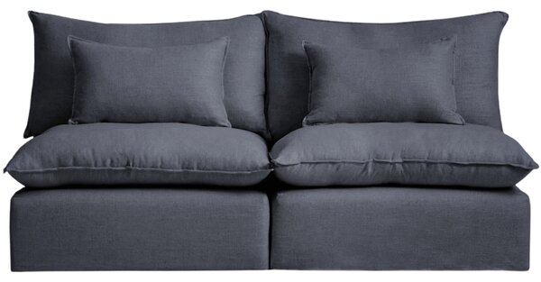Kave Home Tmavě šedá pohovka Anarela 220 cm s odnímatelným potahem