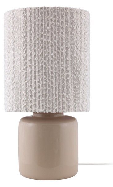 Stolní lampa Globen Lighting, Florian, Bílá, Obývací pokoj, Tkanina / Textil
