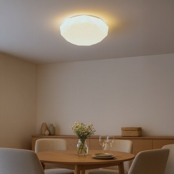 LED Stm. stropní svítidlo HEX LED/72W/230V 3000-6000K pr. 50 cm bílá + DO